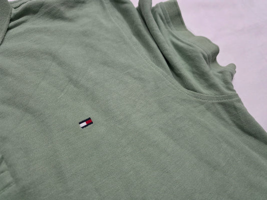 Playera Polo Tommy Hilfiger Grande L Verde Regular Fit
