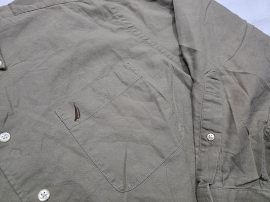 Camisa Nautica Grande L 16 34-35 Verde