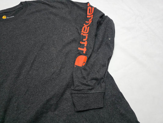 Playera Manga Larga Carhartt Grande L Gris Original Fit