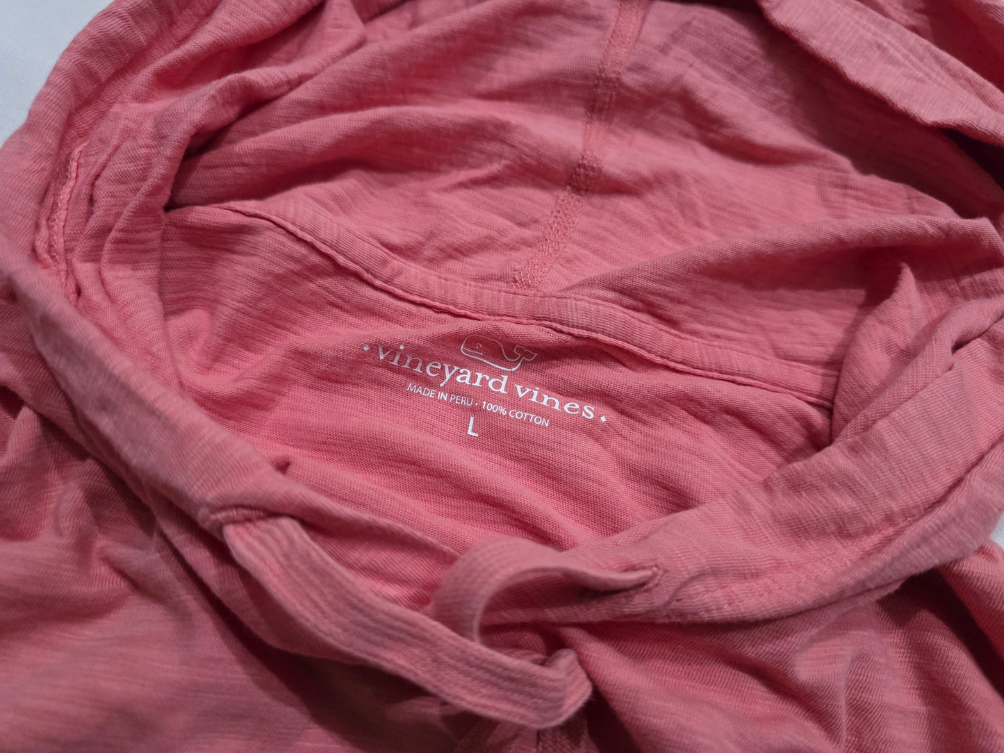 Playera Con Gorro Vineyard Vines Grande L Coral Claro