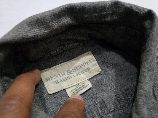 Camisa Ralph Lauren Denim Supply Grande L Gris