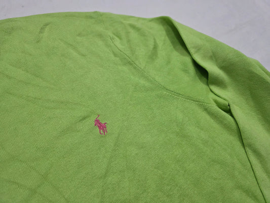 Sueter Ralph Lauren Grande L Verde Pony Rosa
