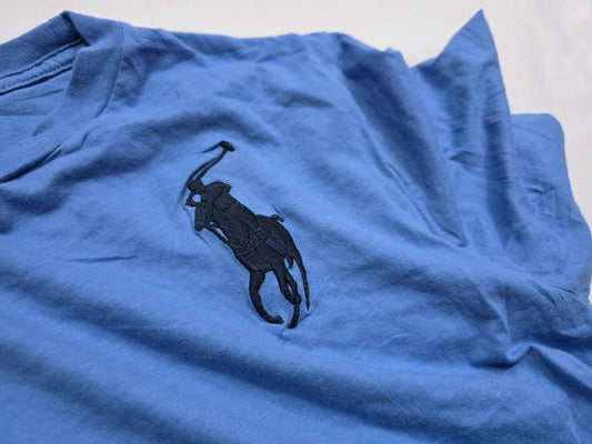 Playera Ralph Lauren Adolescente Xl 18-20 Azul Pony Grande