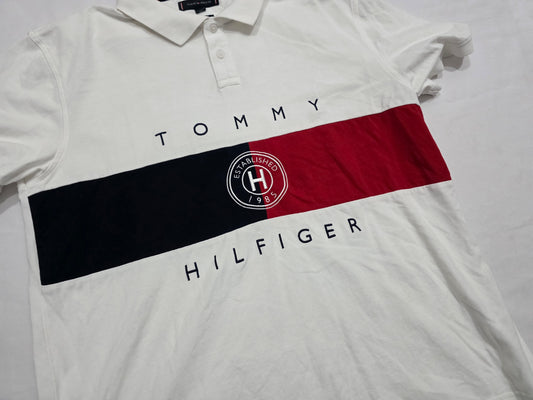 Playera Polo Tommy Hilfiger Xgrande Xl Regular Fit Blanca