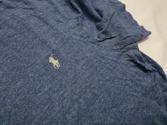 Playera Ralph Lauren Xgrande Xl Azul Pony Gris Custom Fit