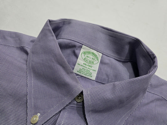 Camisa Brooks Brothers Grande L 16 1/2 33 Milano Morado