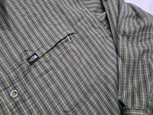 Camisa The North Face Grande L Verde Cuadros