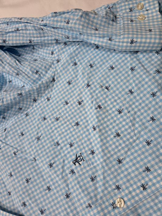 Camisa Penguin Xgrande Xl Azul Claro Cuadro