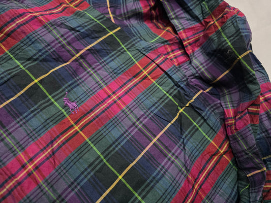 Camisa Ralph Lauren 2xl Cuadro Verde Y Rojo