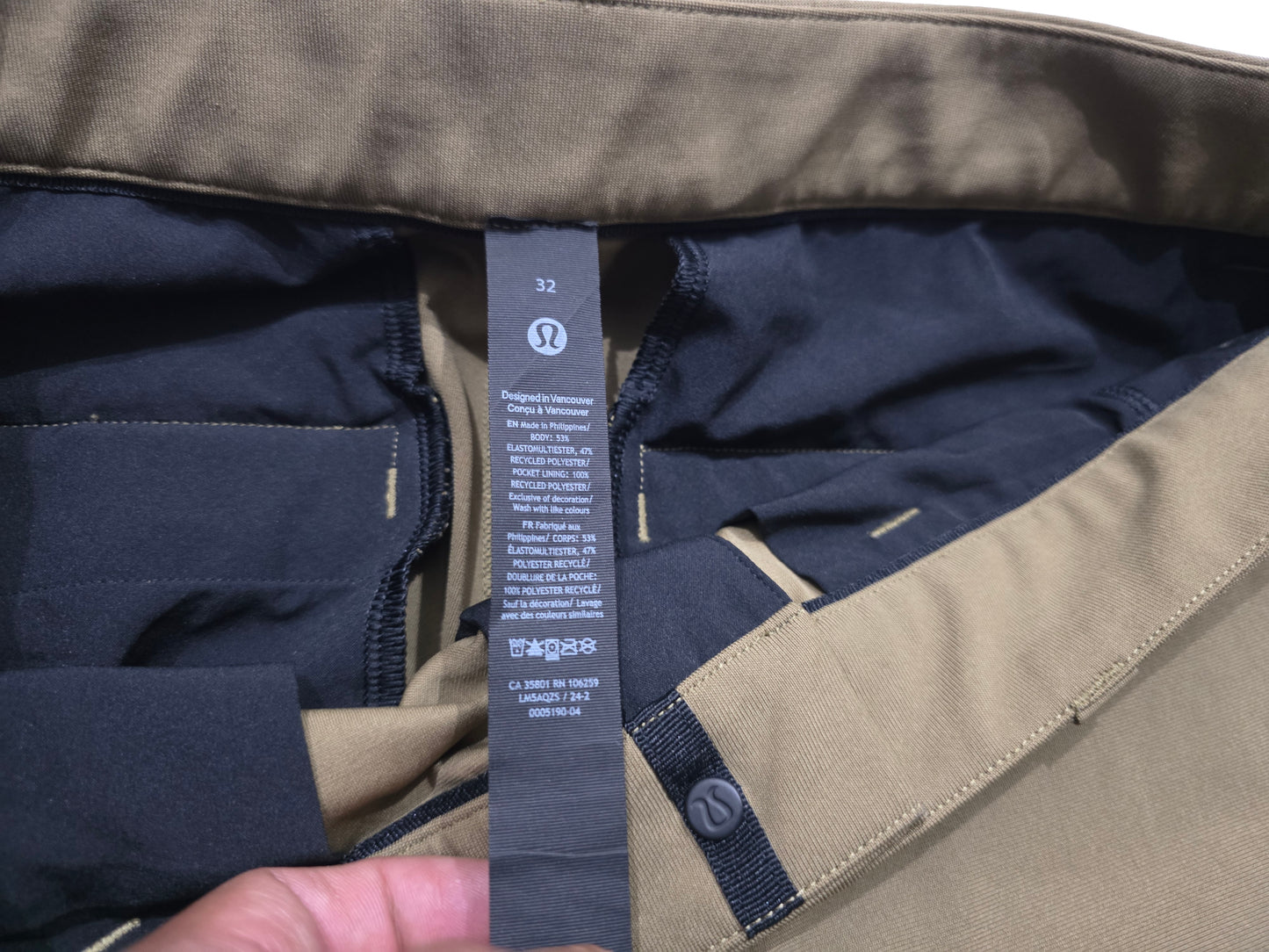 Pantalon Deportivo Lululemon 32 Slimfit Cafe
