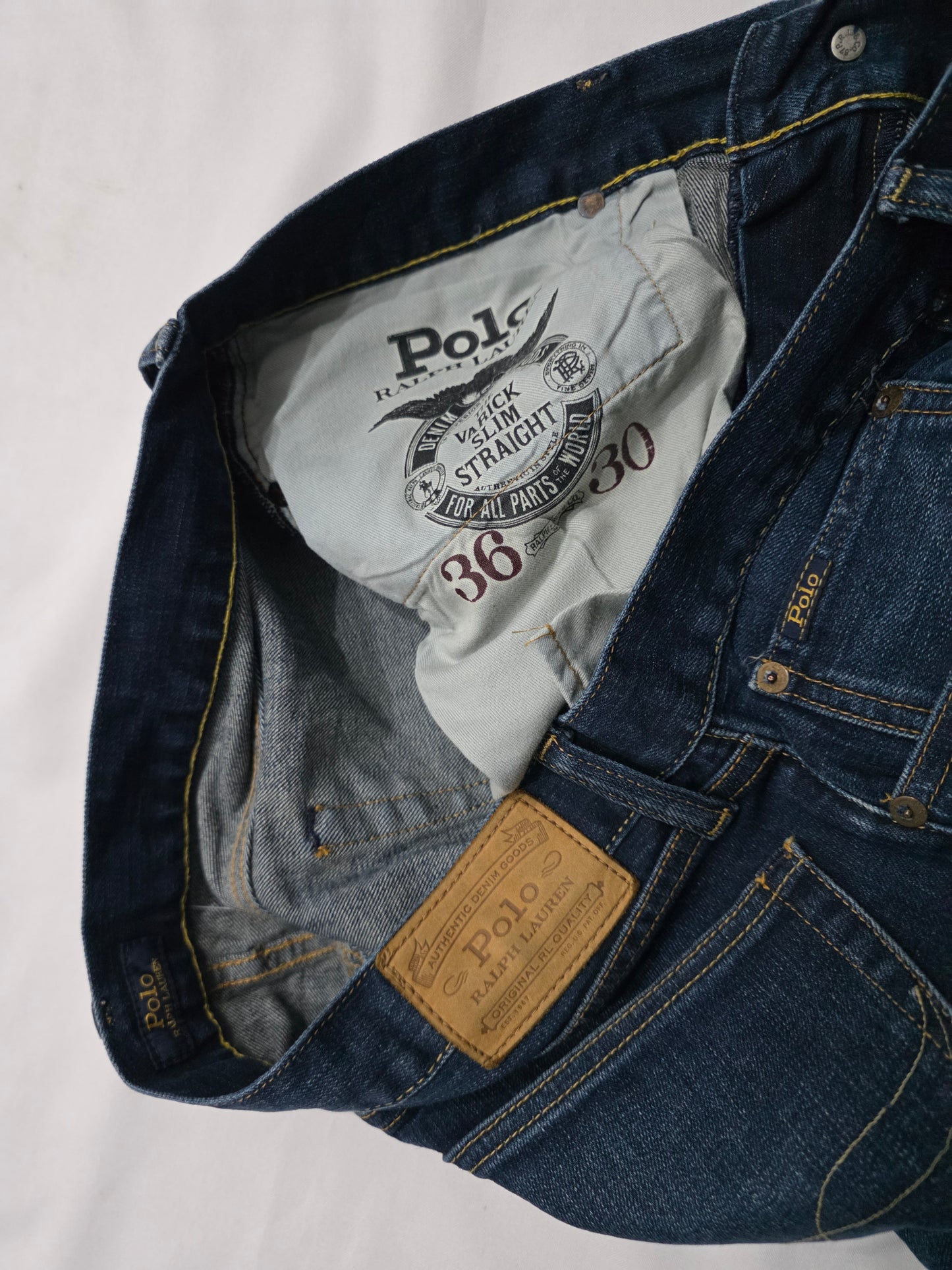 Pantalon Ralph Lauren 36x30 Recto Azul