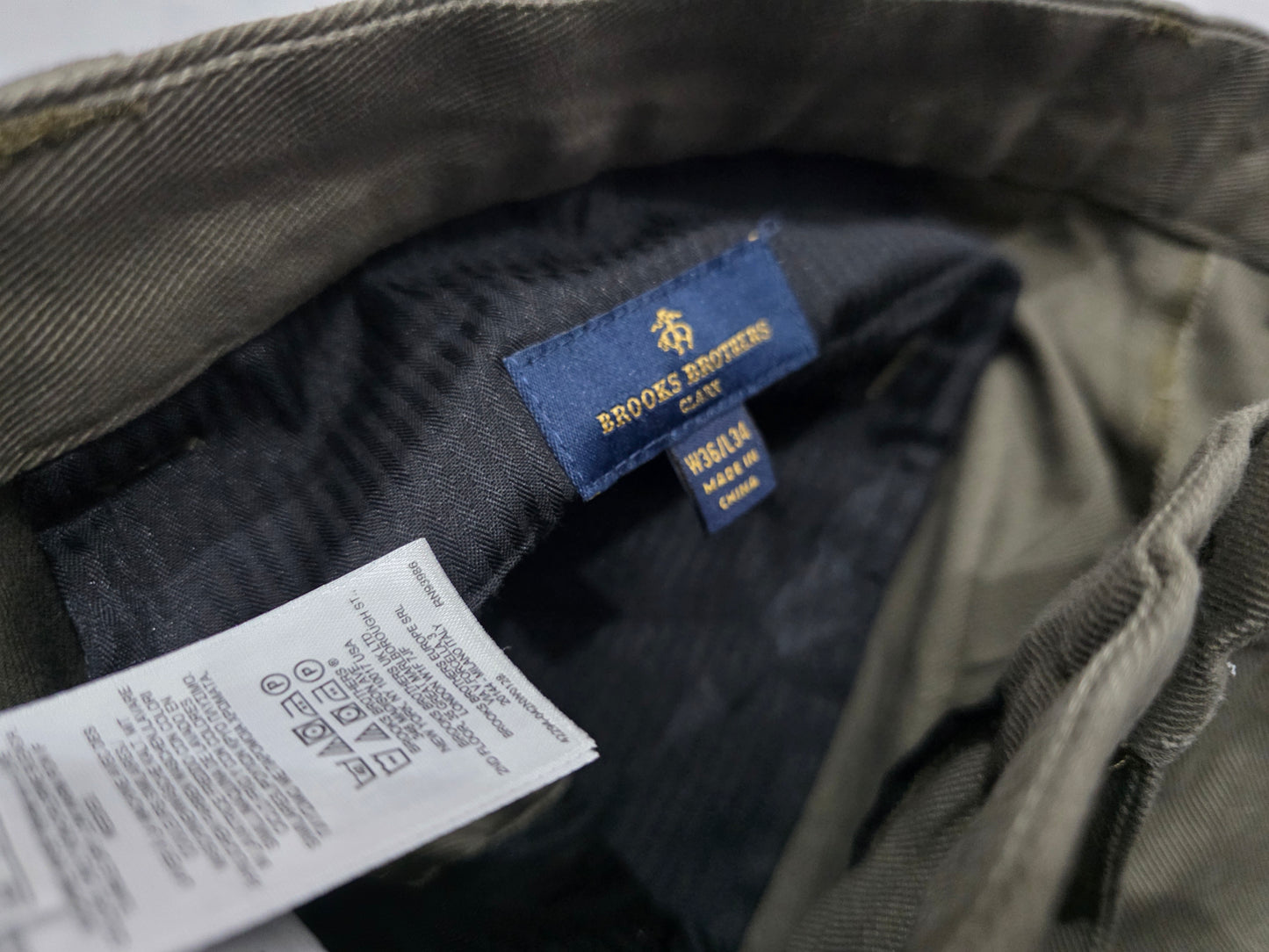 Pantalon Brooks Brothers 36x34 Clark Fit Verde