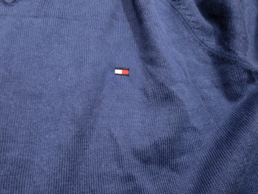 Sueter Tommy Hilfiger Grande L Azul Algodon Pima
