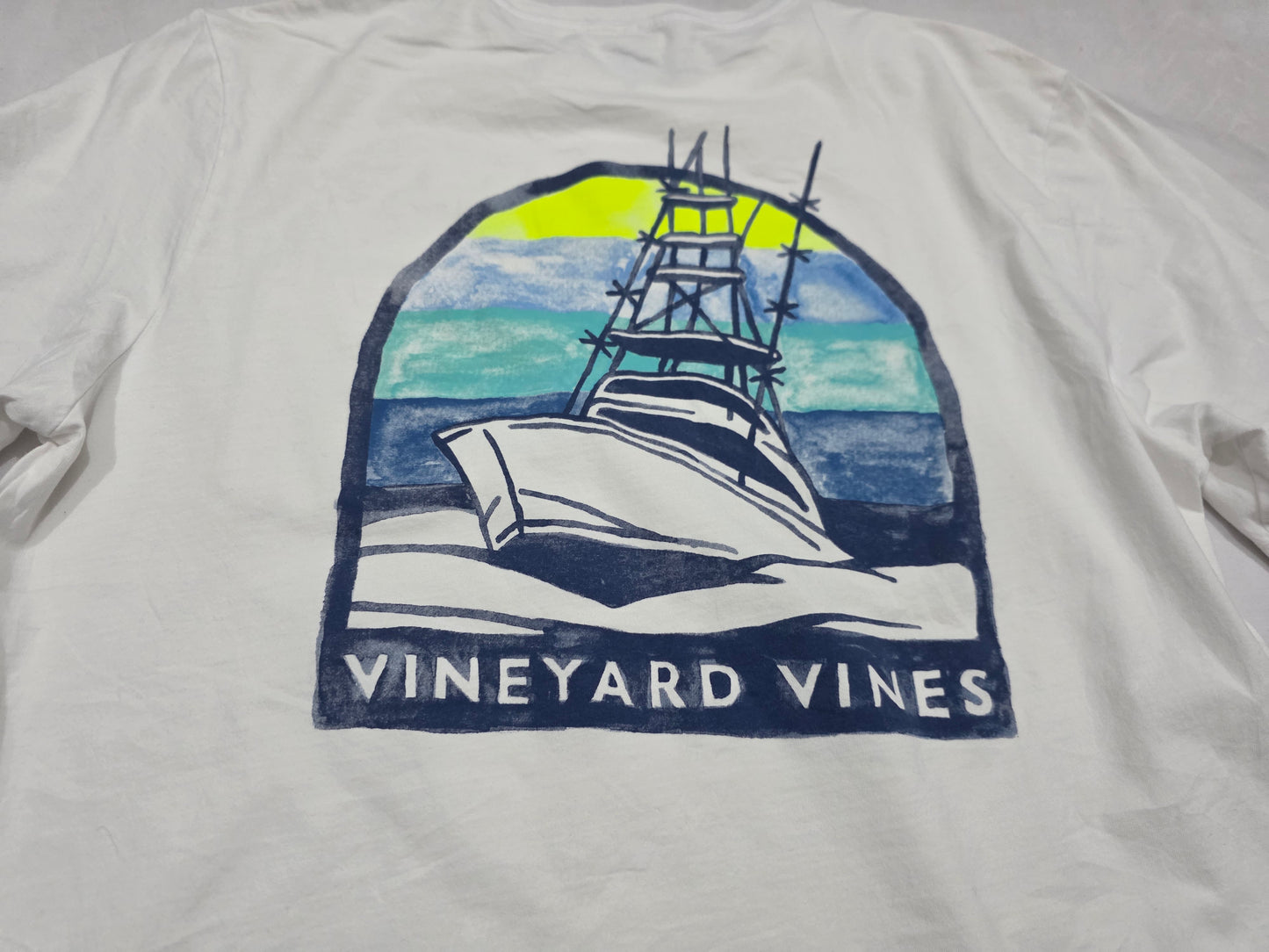 Playera Vineyard Vines Mediana M Blanca Barco