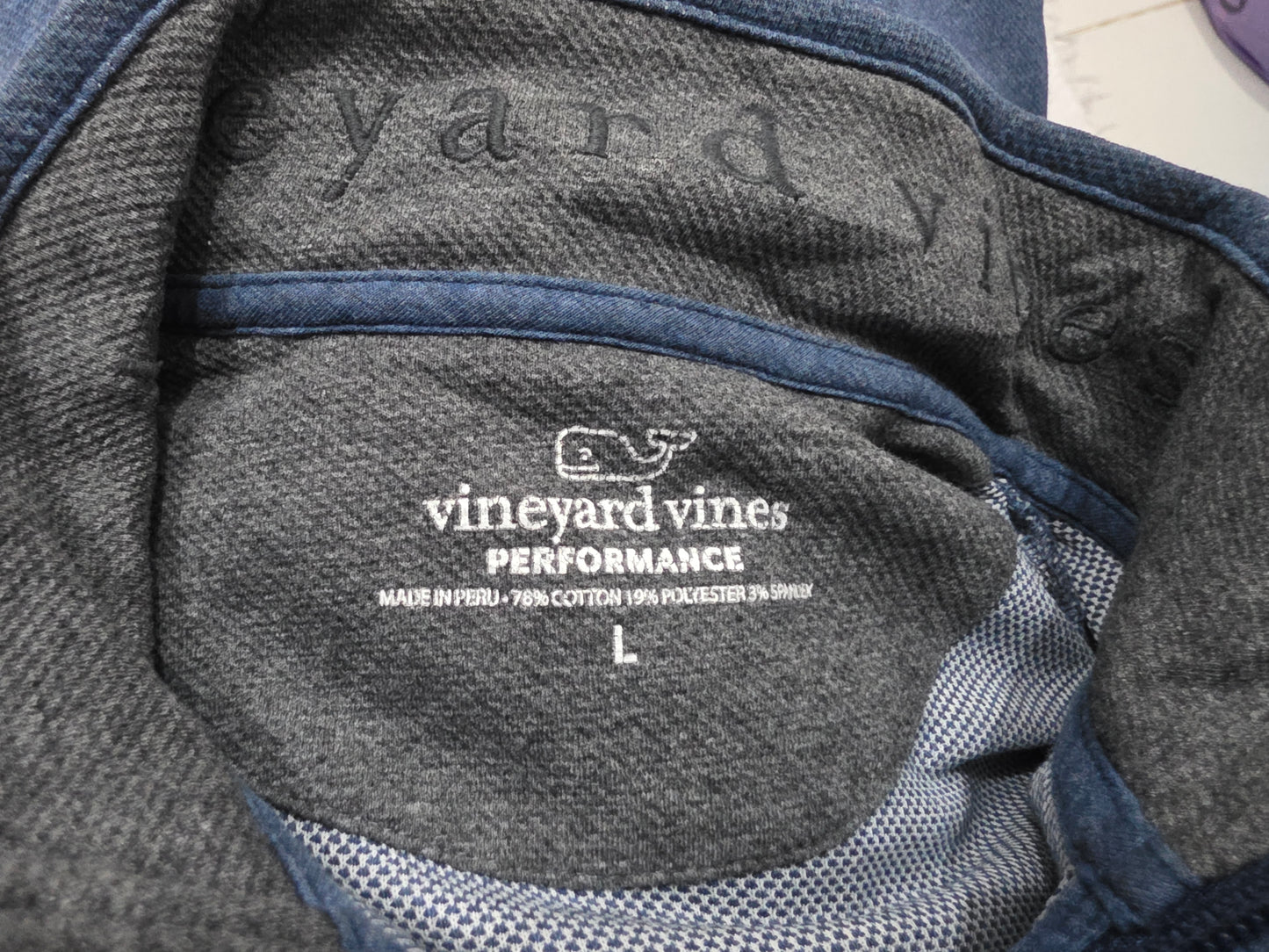 Sudadera Vineyard Vines Performance Grande L Azul