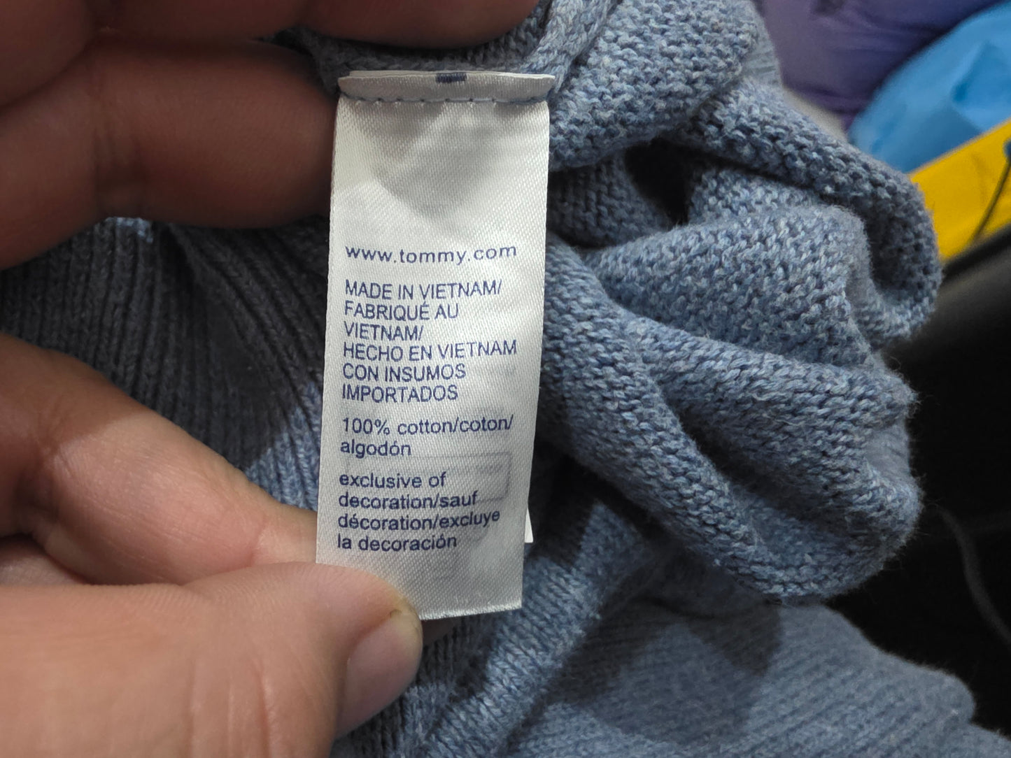 Sueter Tommy Hilfiger Grande L Azul Claro
