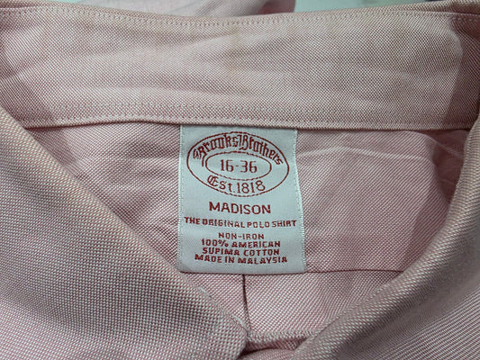 Camisa Brooks Brothers Grande 16-36 Madison Rosa
