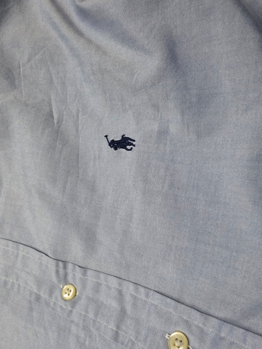 Camisa Ralph Lauren Xgrande Xl 17 1/2 34-35 Yarmouth Azul