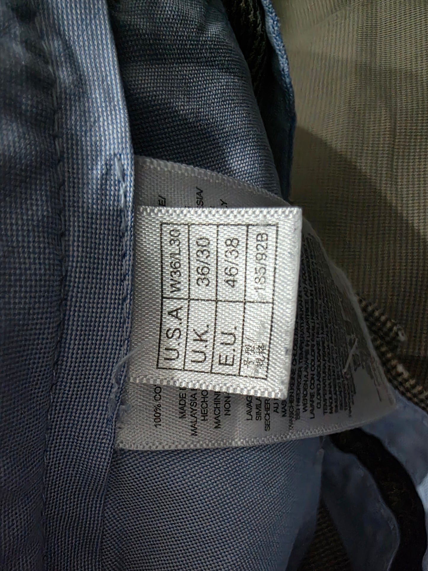 Pantalon Brooks Brothers 36x30 Cafe Recto