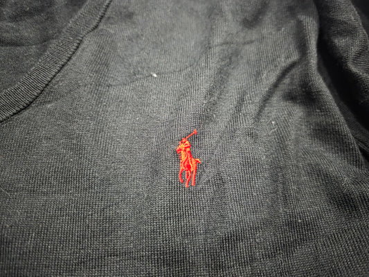 Sueter Ralph Lauren Xgrande Xl Negro Pony Rojo
