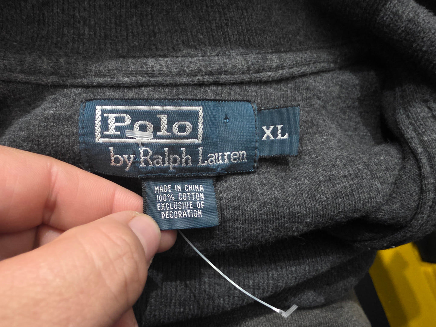 Sueter Ralph Lauren Xgrande Xl Gris Pony Negro
