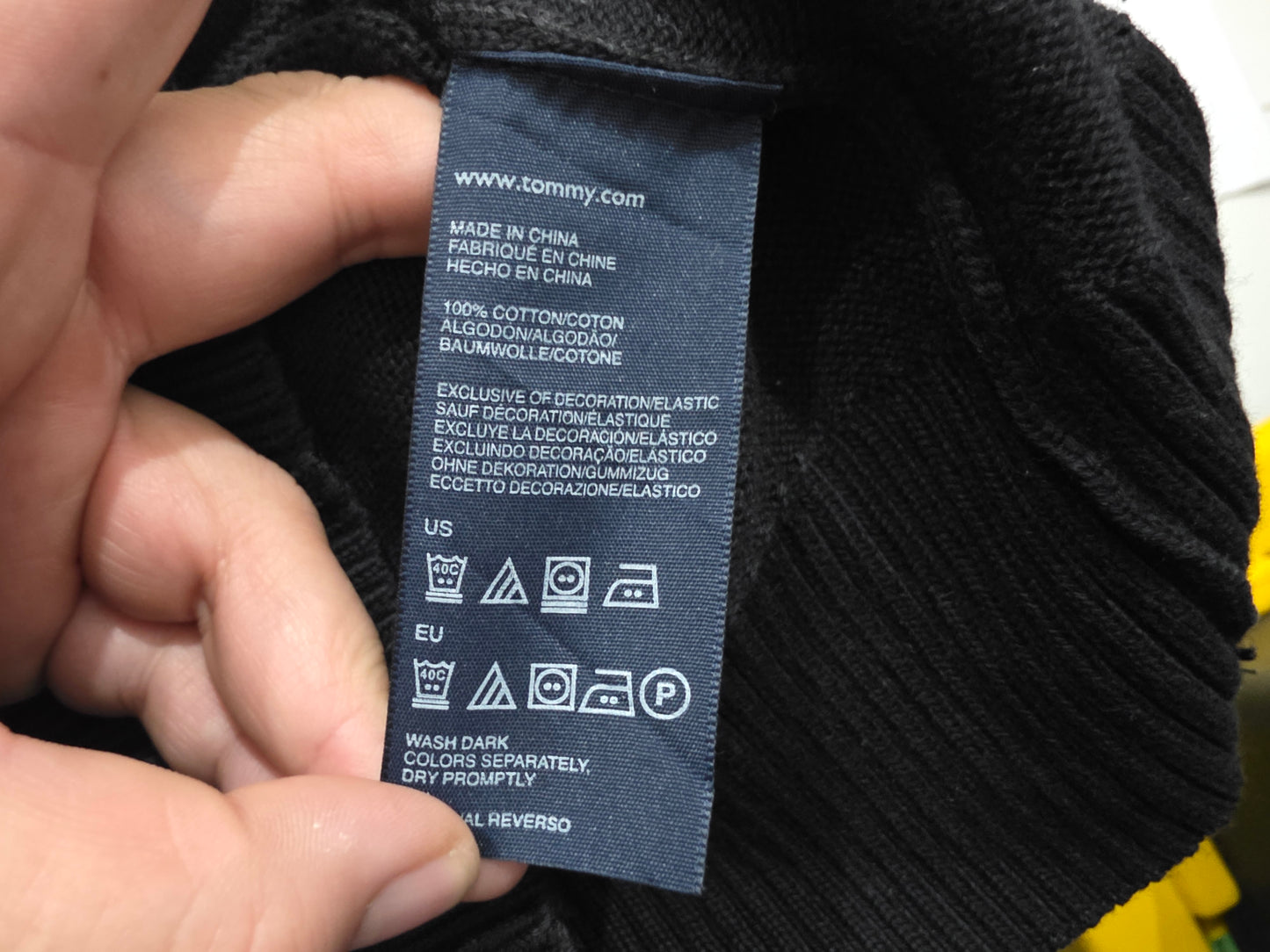 Sueter Tommy Hilfiger Xgrande Xl Negro (Usado)