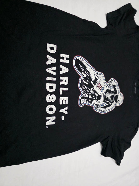 Playera Harley Davidson Mediana M Negro Moto Mediana Negro
