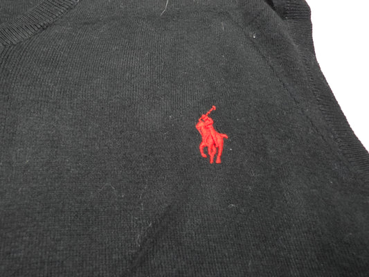 Chaleco Ralph Lauren Xgrande Xl Negro Pony Rojo