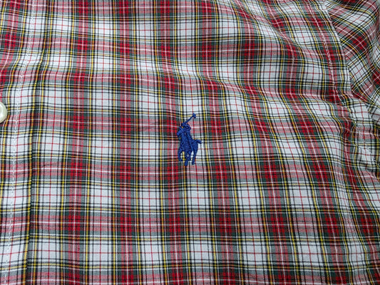 Camisa Ralph Lauren Adolescente M 10-12 Años Cuadro Rojo