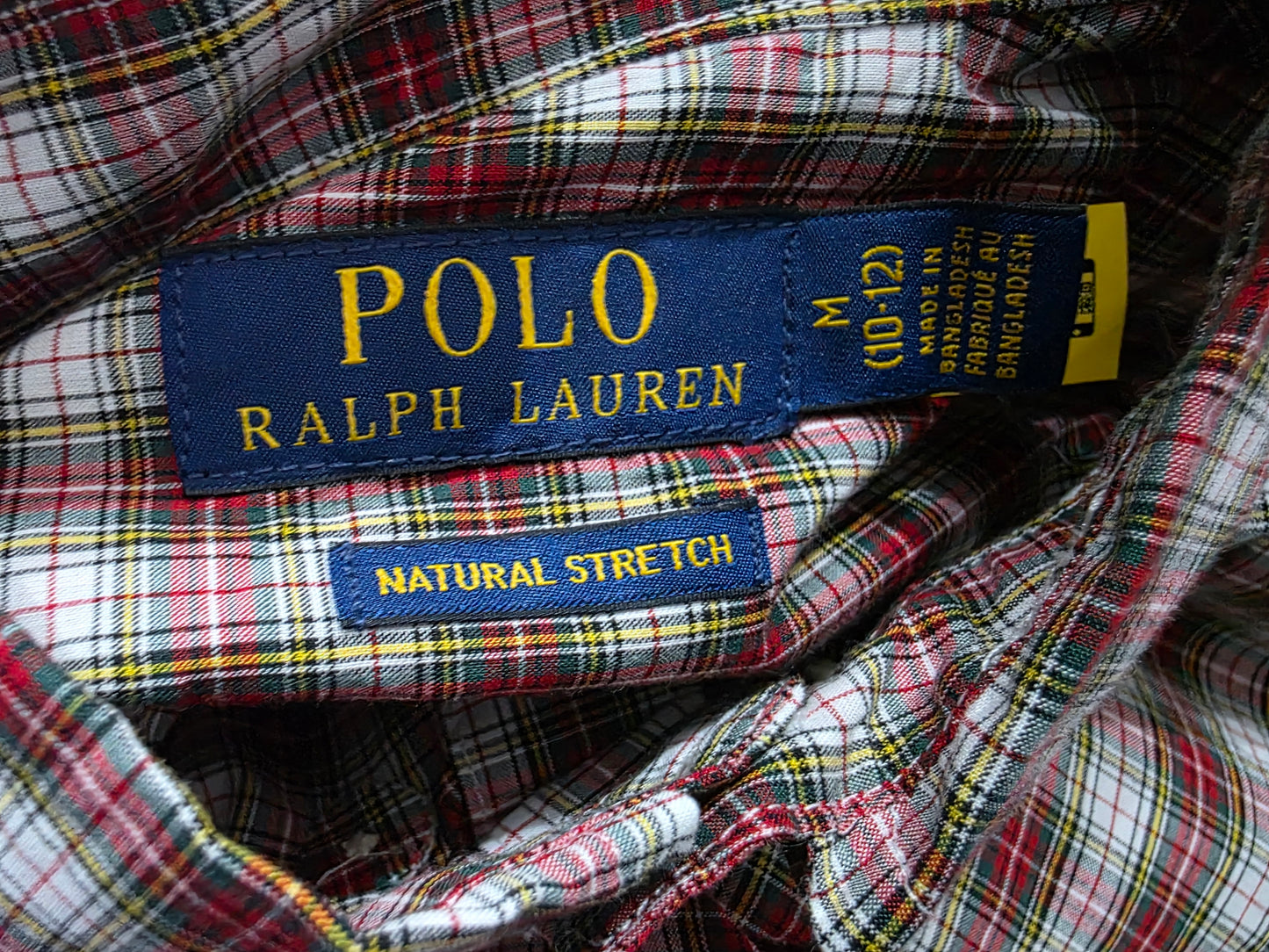 Camisa Ralph Lauren Adolescente M 10-12 Años Cuadro Rojo