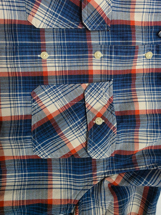 Camisa Ralph Lauren Adolescente L 14-16 Azul Franela