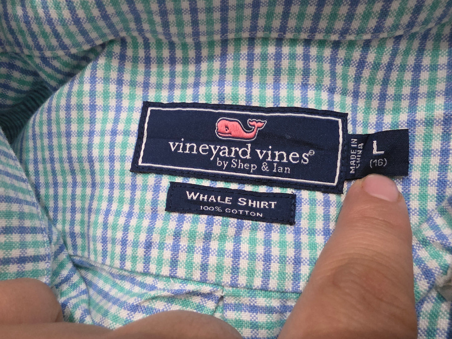 Camisa Vineyard Vines Adolescente 16 Azul