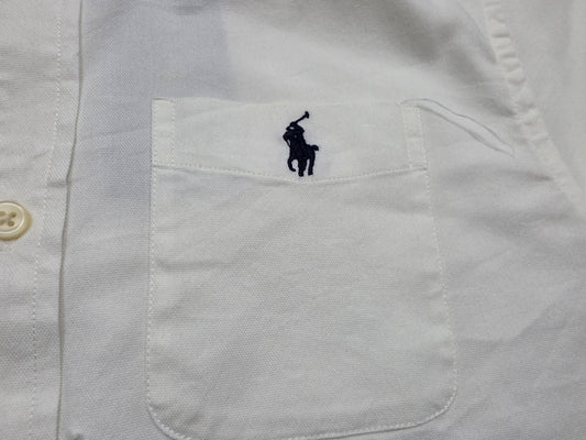 Camisa Manga Corta Ralph Lauren Adolescente Xl 18-20 Blanca