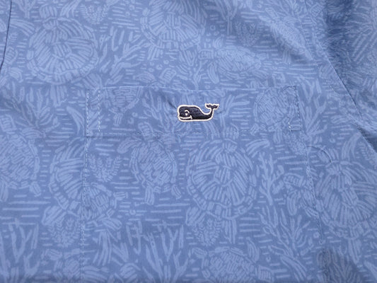 Camisa Manga Corta Vineyard Vines Chico S Slimfit Azul