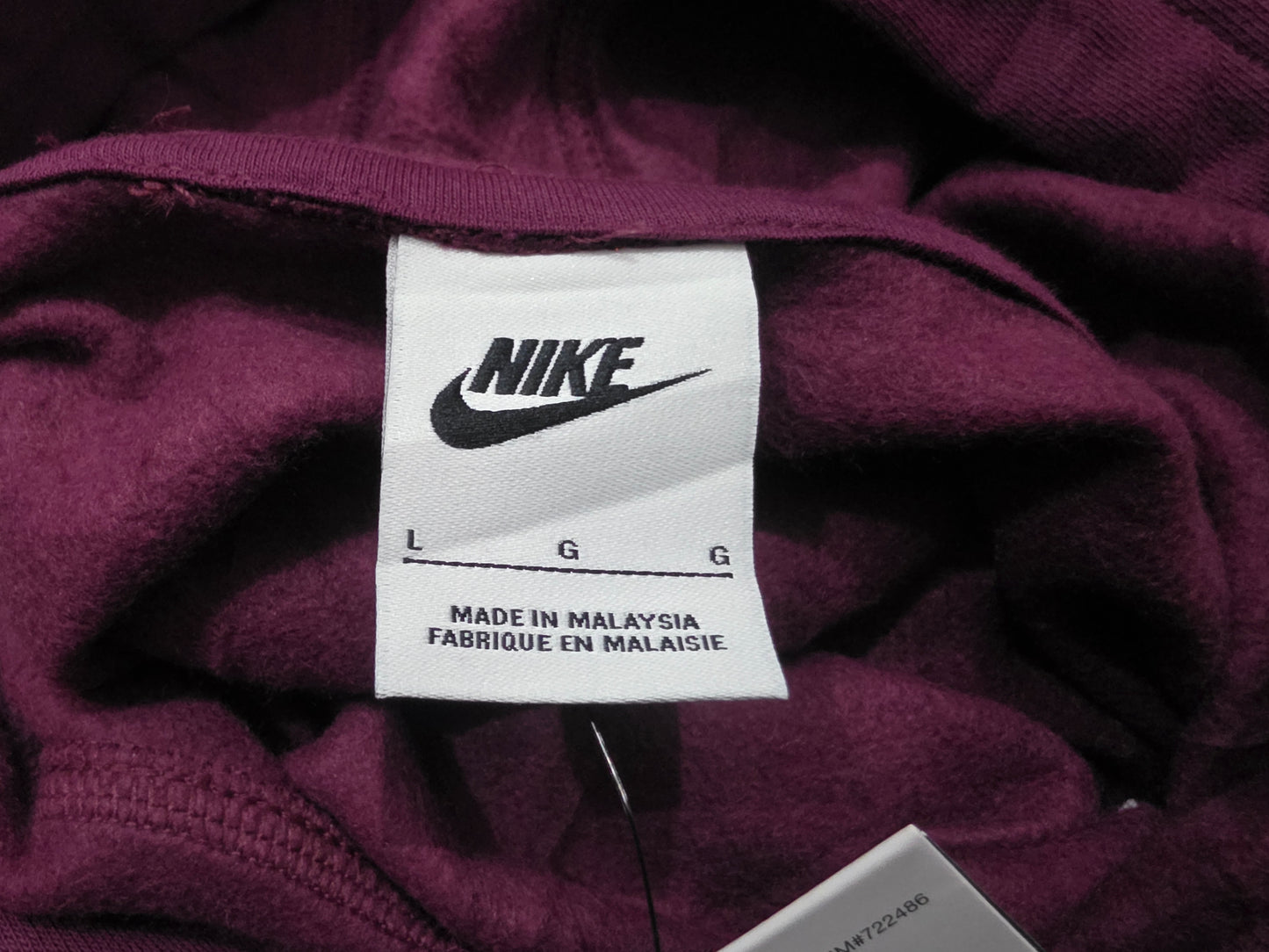 Sudadera Nike Grande L Uva Con Gorro