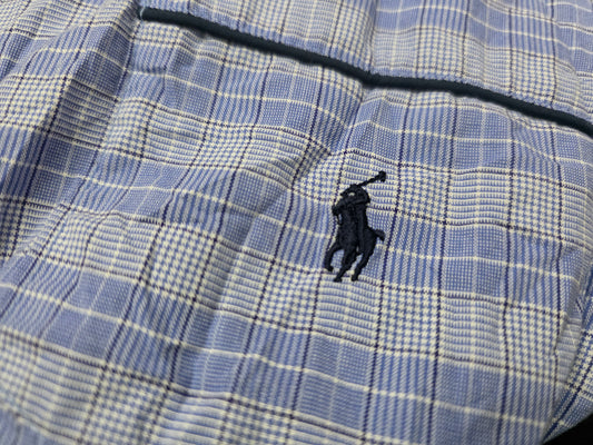 Camisa Ralph Lauren Chico S/m Azul Cuadro
