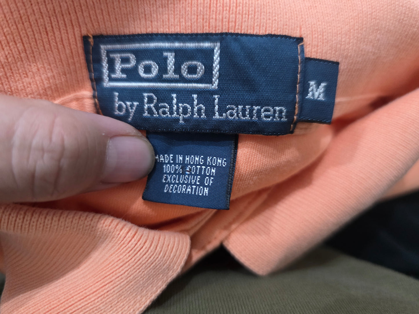 Playera Polo Ralph Lauren Mediana M Naranja Pony Azul