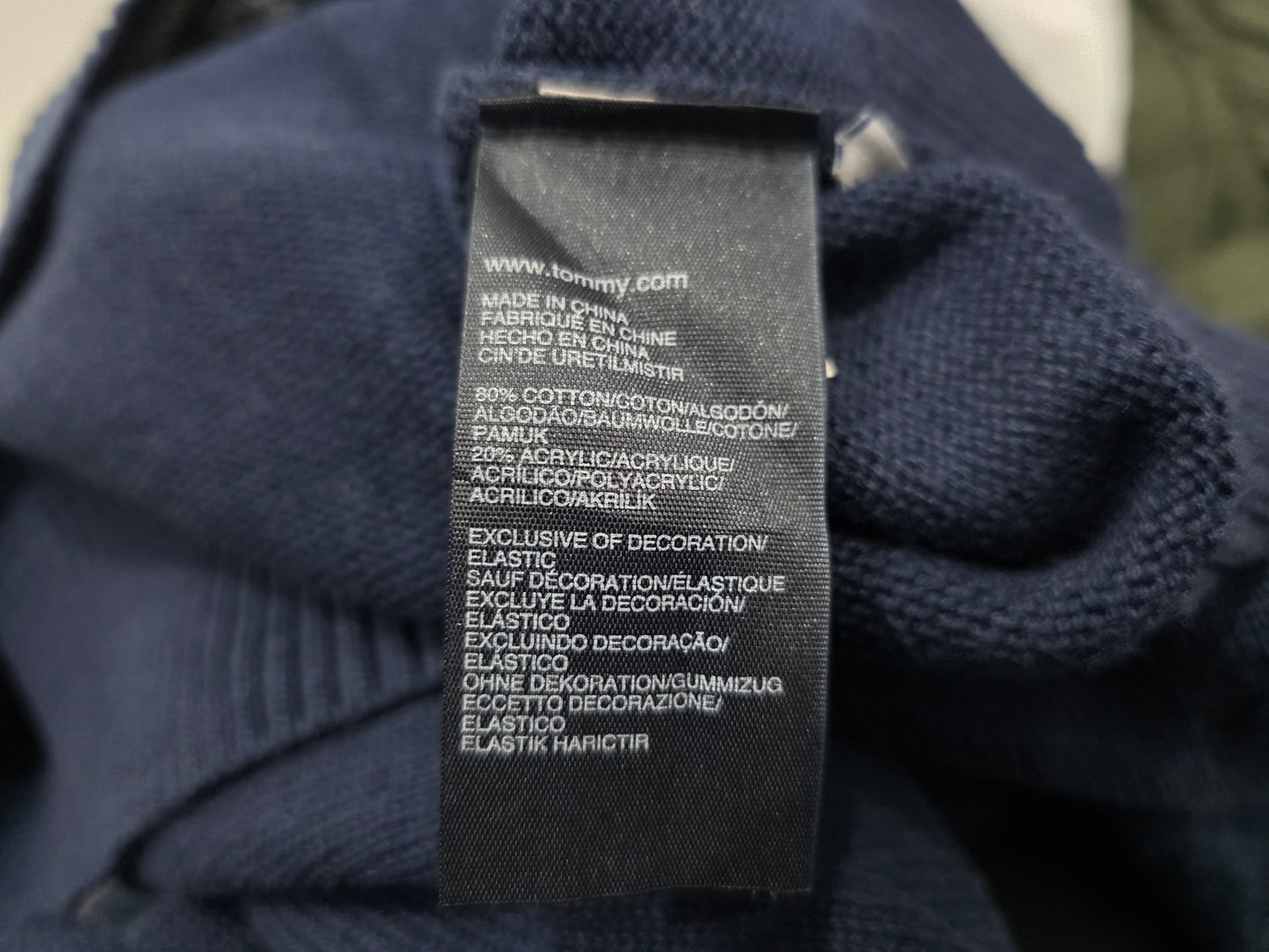 Sueter Tommy Hilfiger Xgrande Xl Azul Cuello Alto