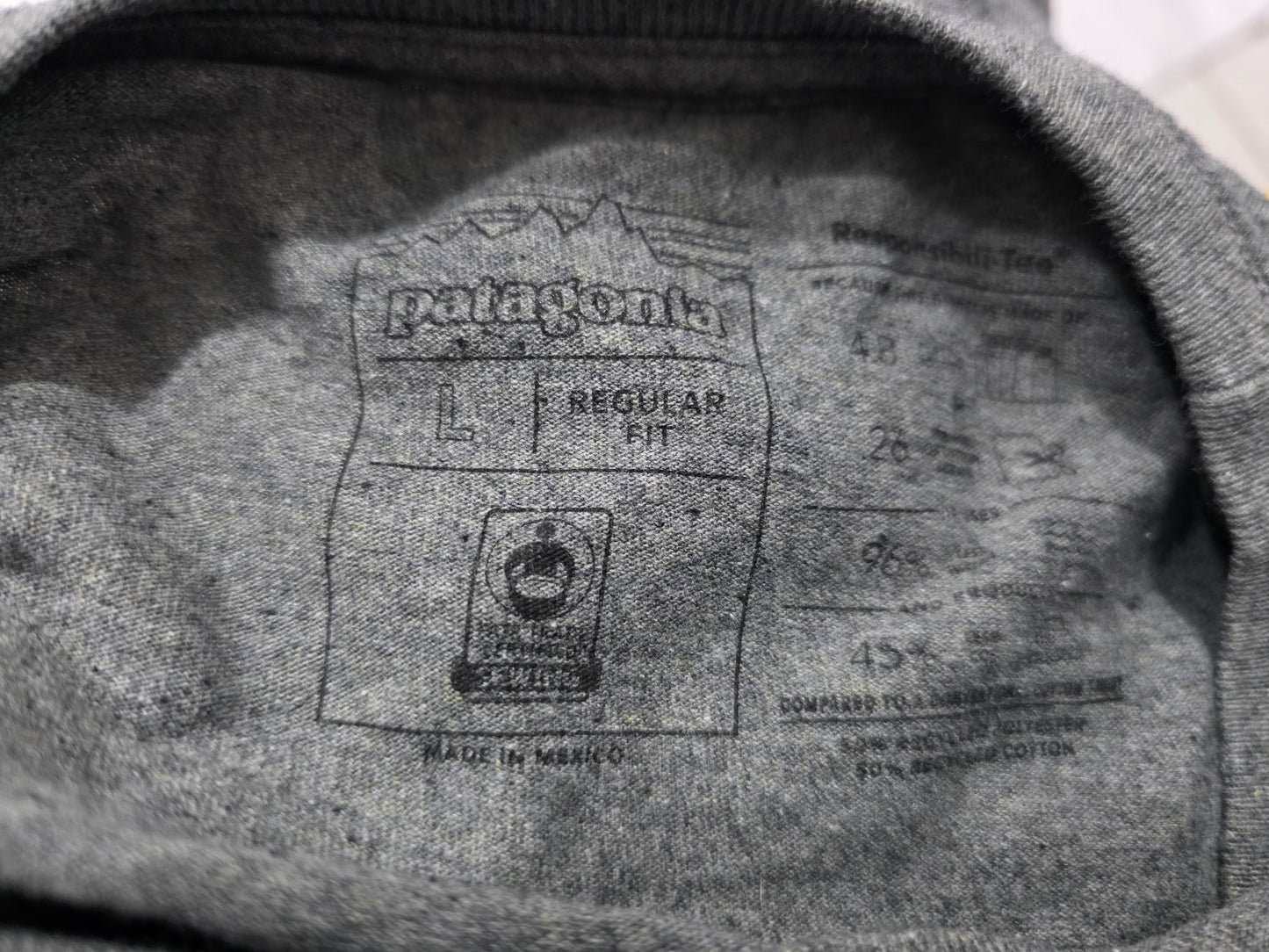 Playera Patagonia Grande L Regular Fit Gris