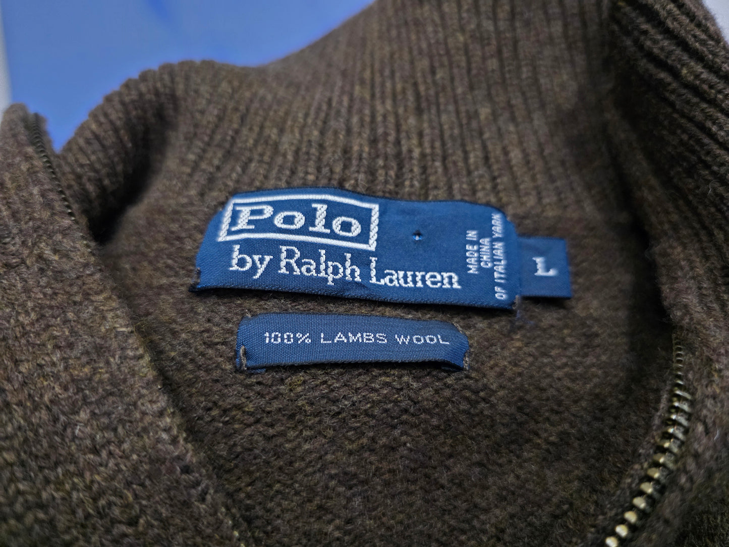 Sueter Ralph Lauren Grande L Cafe Lana Cierre Corto