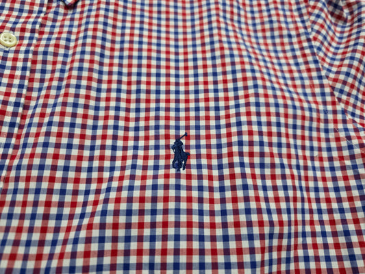 Camisa Ralph Lauren 2xl Classic Fit Stretch Cuadro Rojo