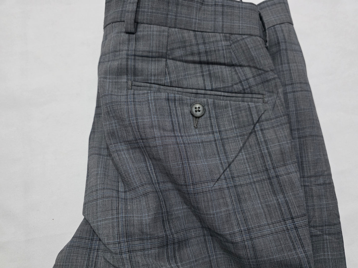 Pantalon Vestir Calvin Klein 32x30 Gris Cuadro Slimfit