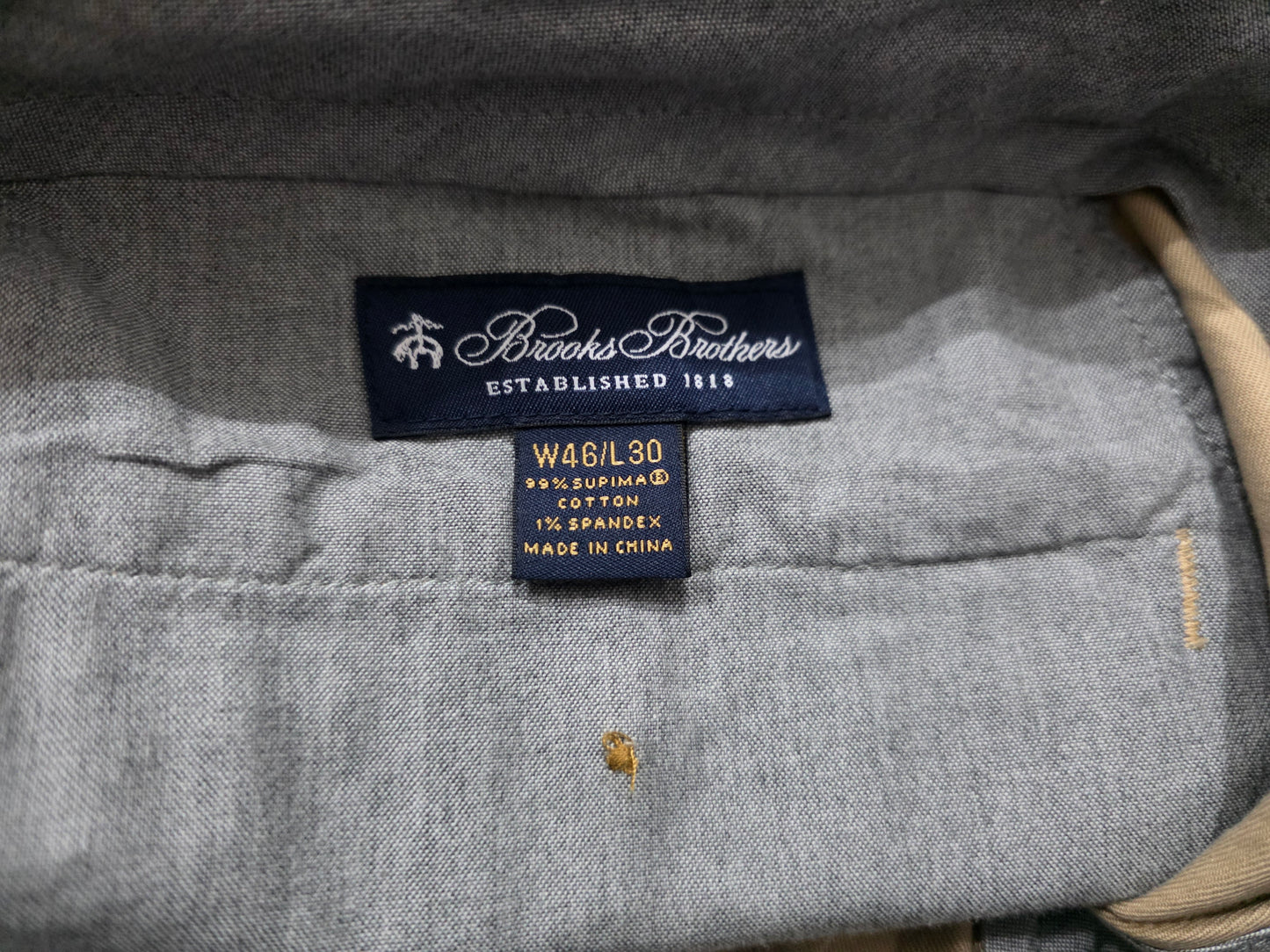 Pantalon Brooks Brothers 46x30 Recto Cafe