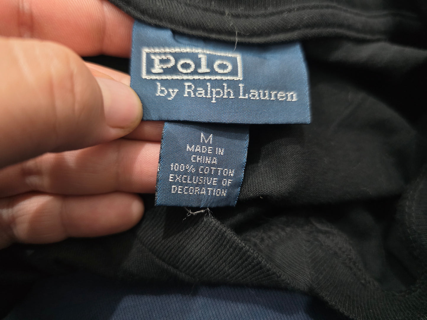 Playera Ralph Lauren Mediana M Negro Pony Rojo