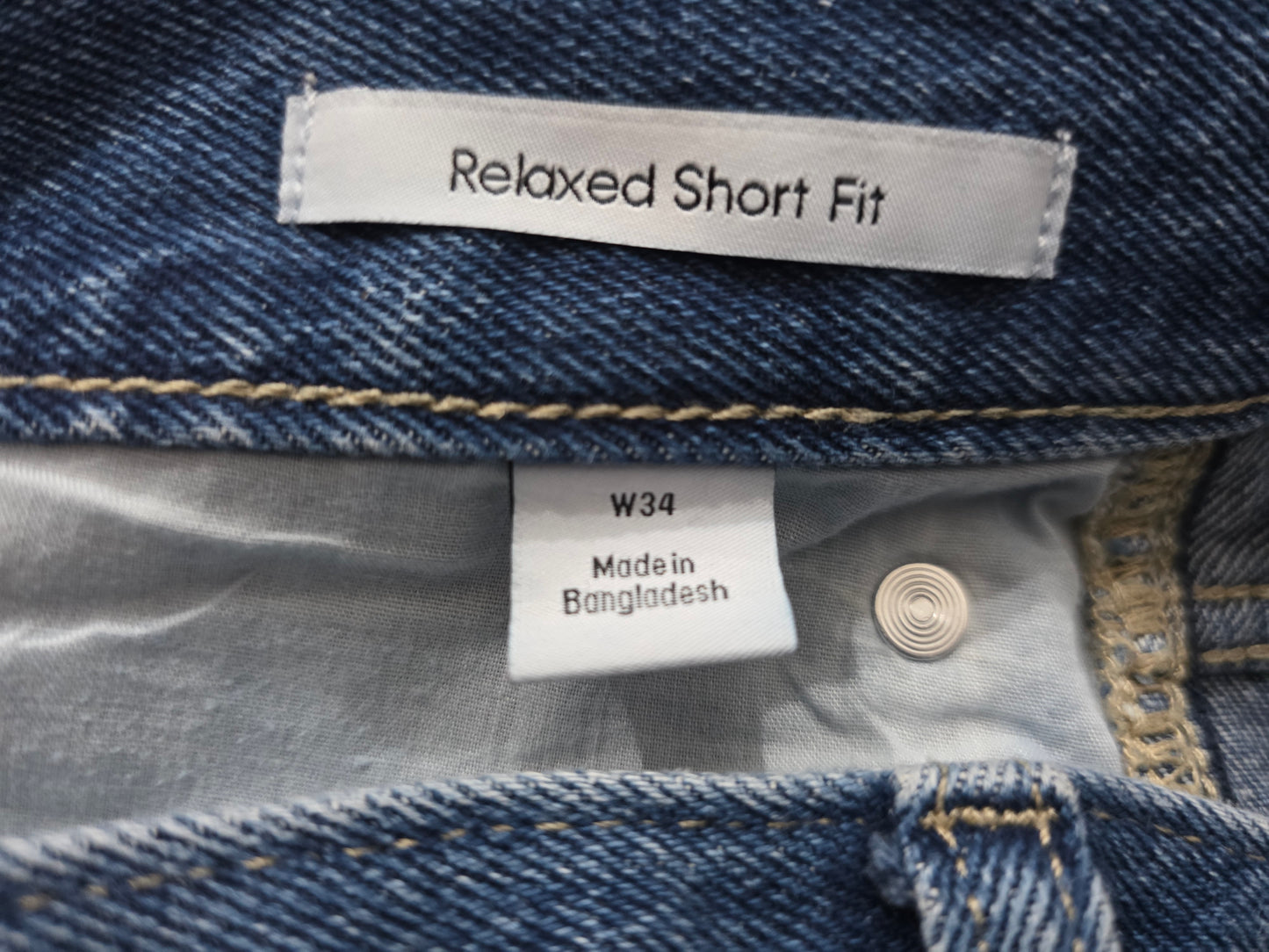 Bermuda Calvin Klein Talla 34 Azul Relaxed Short Fit