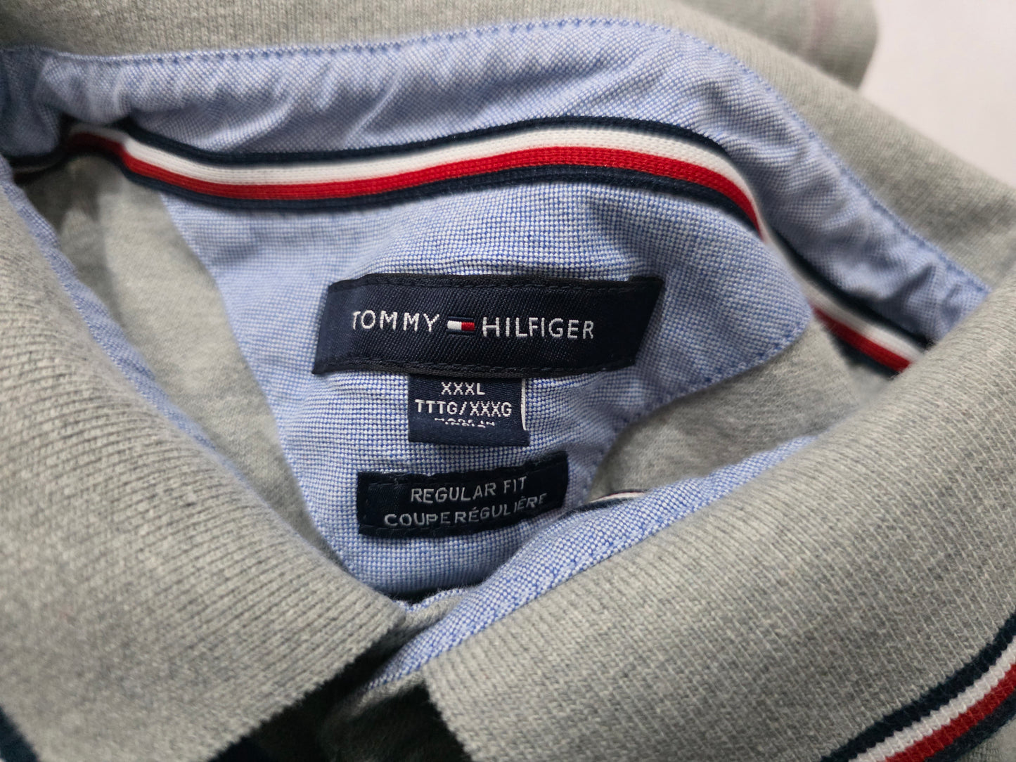 Playera Polo Tommy Hilfiger 3xl Regular Fit Gris