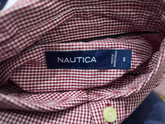 Camisa Nautica Chico S Cuadro Rojo