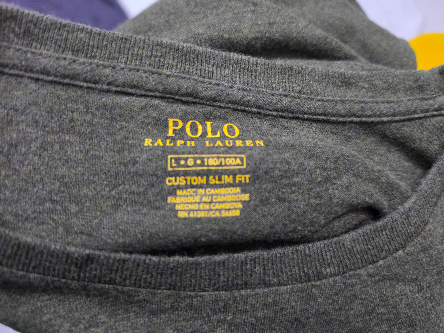Playera Manga Larga Ralph Lauren Grande Custom Slimfit Verde