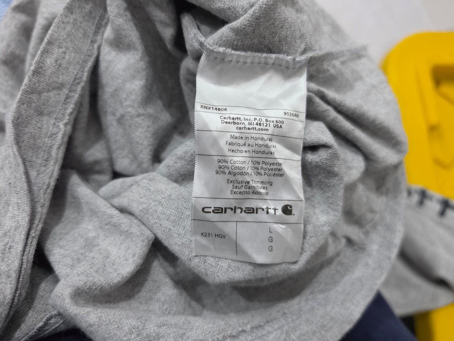 Playera Manga Larga Carhartt Grande L Loose Fit Gris