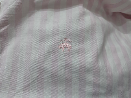 Camisa Manga Corta Brooks Brothers 2xl Rosa Lineas